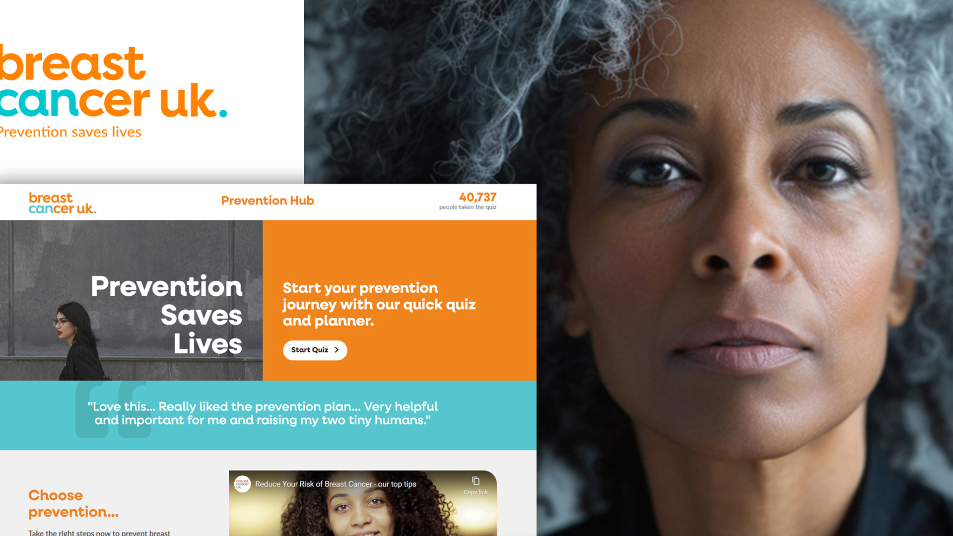 A woman laid comfortably on the sofa going through the BCUK quiz on her mobile phone.