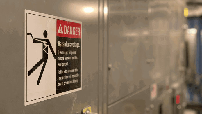Health and safety warning sign